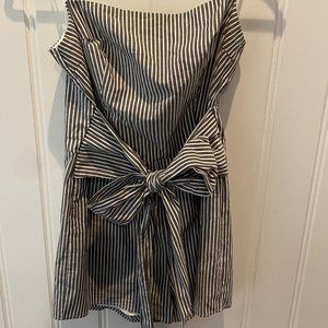 Strapless Striped Romper